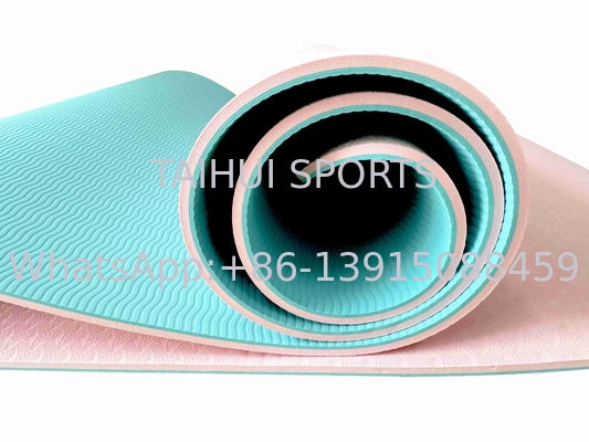 ยูนิเซ็กซ์ โยคะการออกกําลังกาย Mat หนาไม่เลื่อน Fitness Mat ด้วยสายยืดหยุ่น