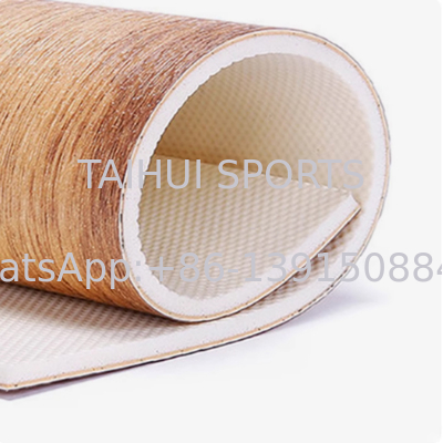 พื้นกีฬาไม้ลายทันสมัย เป็นมิตรต่อสิ่งแวดล้อม หนา 3.5 มม. - 8 มม. ทนทาน สำหรับสนามบาสเก็ตบอล/วอลเลย์บอล/เทเบิลเทนนิส/แบดมินตัน/สนามพิคเคิลบอล