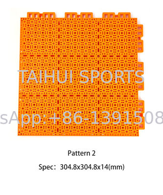 พื้นสปอร์ตพอลิโปรพีเลนทนไฟที่ยั่งยืนที่มิชอบสิ่งแวดล้อม พร้อมกระเบื้อง PP ที่เข้ากันสําหรับสนามบาสเก็ตบอล เทนนิส และฟุตบอล