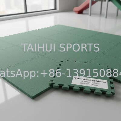 หม้อความปลอดภัย PE Foam Interlocking กับความหนา 10-100mm และ HIC & CFH รับประกันสําหรับถุงกระแทกสนามเด็กเล่น