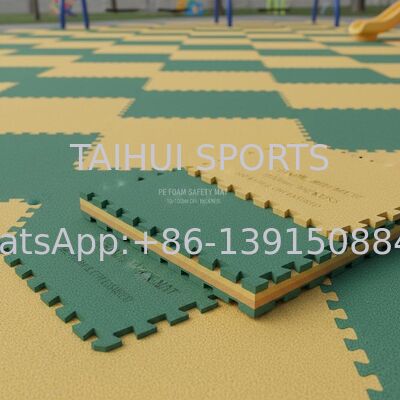 หม้อความปลอดภัย PE Foam Interlocking กับความหนา 10-100mm และ HIC & CFH รับประกันสําหรับถุงกระแทกสนามเด็กเล่น
