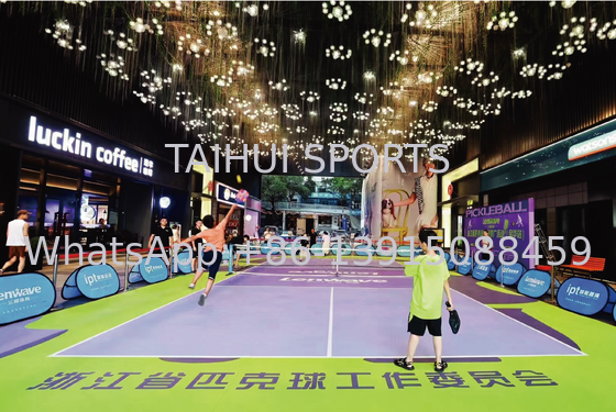 2 มิลลิเมตร/2.5 มิลลิเมตร/3 มิลลิเมตร ความหนา พื้น Pickleball โรลเต็ม Vinyl พื้นกีฬา