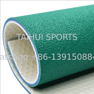 เสื่อปูพื้นยาง PVC สำหรับสนามในร่ม หนา 3.5-10 มม. พื้น PVC สำหรับกีฬาสำหรับวอลเลย์บอล แบดมินตัน เทนนิส ห้องเต้นรำ ยิม