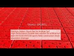 แพดชนิดพรีเมียมสําหรับหญ้าเทียม มีประสิทธิภาพสูง สูตรที่ดีที่สุดที่ทนทานสําหรับหญ้าเทียม EN:15530 EN15330 สนามกีฬา สร้างสนามกีฬา