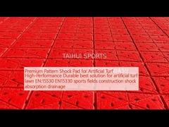 แพดชนิดพรีเมียมสําหรับหญ้าเทียม มีประสิทธิภาพสูง สูตรที่ดีที่สุดที่ทนทานสําหรับหญ้าเทียม EN:15530 EN15330 สนามกีฬา สร้างสนามกีฬา
