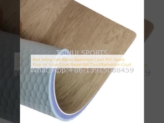 ขายดีที่สุด สนามแบดมินตันภายในที่ปลอดภัย พื้นกีฬา PVC สําหรับสนามฟุตซอล/สนามบาสเก็ตบอล/สนามแบดมินตัน